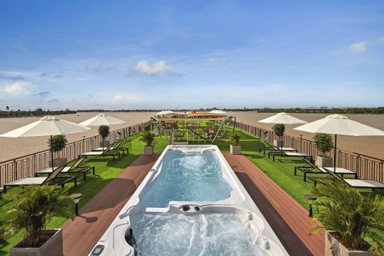 Avec la « Mekong Discovery » dans le delta du Mékong de Siem Reap: facilities: Lotus sundeck