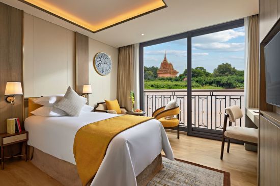 Avec la « Mekong Discovery » dans le delta du Mékong de Siem Reap: room: 1-Bett Suite Hauptdeck