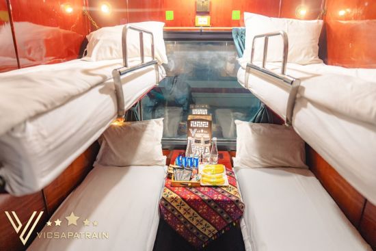 Abenteuer Sapa «Authentic Package» ab Hanoi: Luxury cabin at Vicsapa train