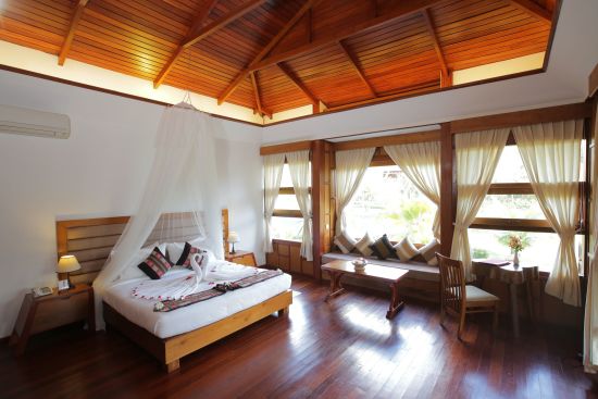 Popa Garden Resort in Bagan:  Villa Terrace | Bedroom