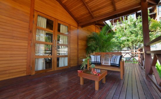 Popa Garden Resort in Bagan:  Villa Terrace | Terrace