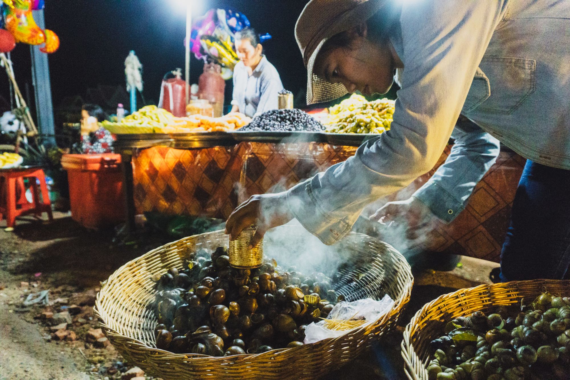 Vespa Street Food Tour in Siem Reap: Food Market