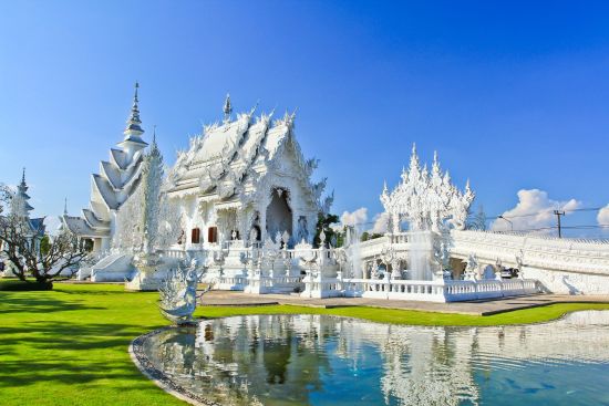 Das Goldene Dreieck ab Chiang Mai: Chiang Rai Wat Rong Khun 