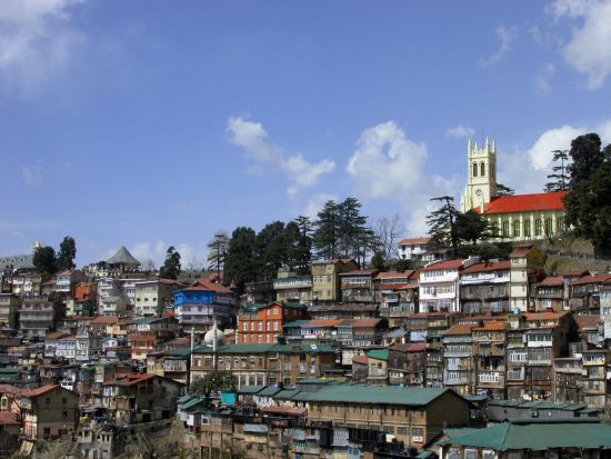 Am Fusse des Himalaya ab Delhi: Shimla: Old Town & Church