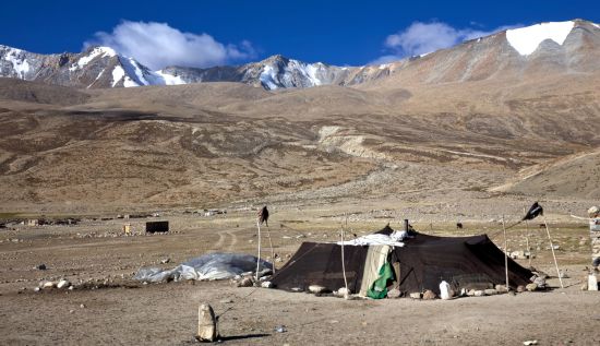 Die spektakuläre Bergwelt von Ladakh ab Leh: Nomads at Korzok Tso Moriri