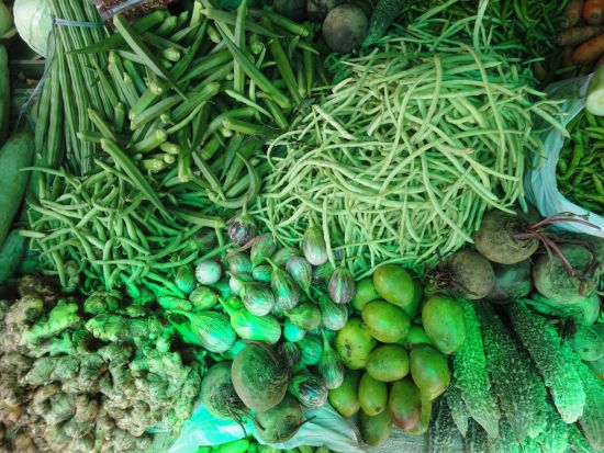 Tour à vélo à travers le Kerala de Kovalam: Kochi: local market