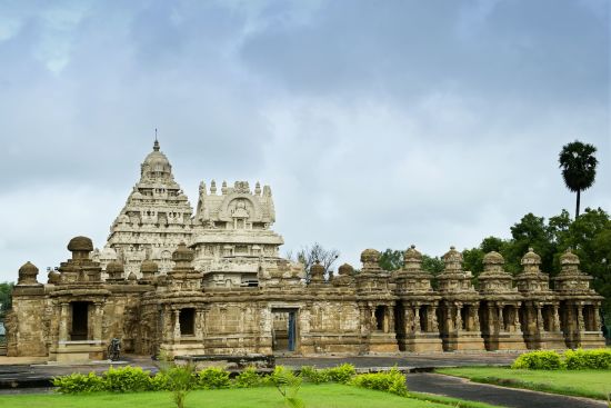 Les hauts lieux du sud de l'Inde de Chennai: Kanchipuram: Kailasanathar temple