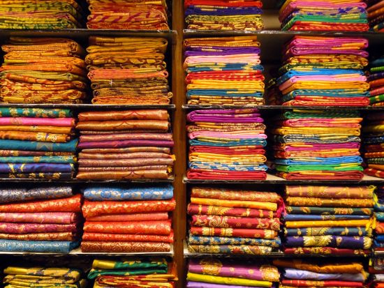 Les hauts lieux du sud de l'Inde de Chennai: Madurai: Sarees