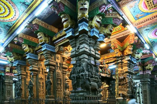 Les hauts lieux du sud de l'Inde de Chennai: Madurai Meenakshi Temple