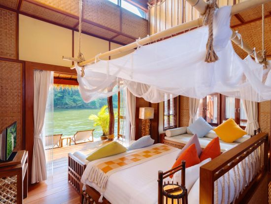 River Kwai Soft Adventure & Expérience avec les éléphants de Bangkok: room: Floating Villa