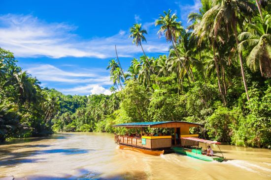 D’île en île individuellement aux Philippines de Manille: Bohol Loboc River