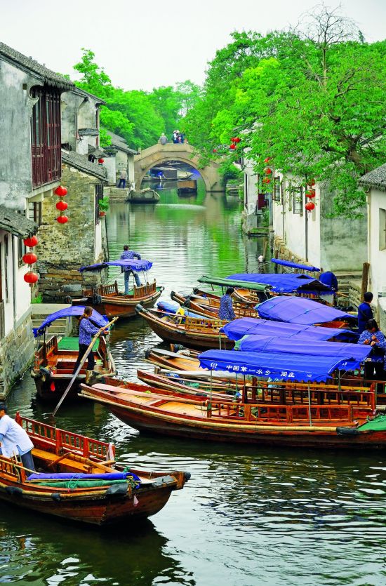 Charmantes cités-jardins et villes d'eau de Shanghai: Zhouzhuang: Canal