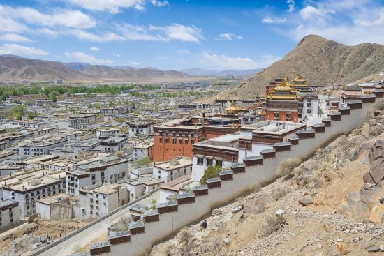 Avec le train du Tibet sur le toit du monde de Pékin: Shigatse Tashilunpo monastery