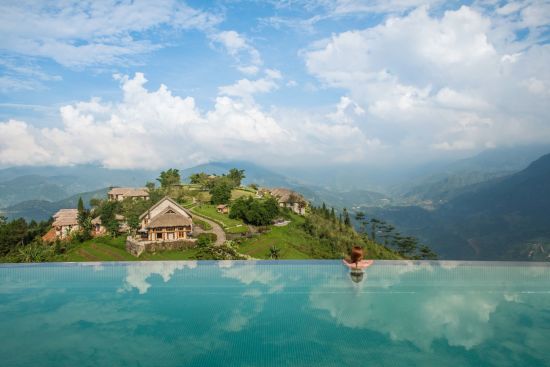 Abenteuer Sapa «Hiking & Biking Package» ab Hanoi: Topas Ecolodge Pool