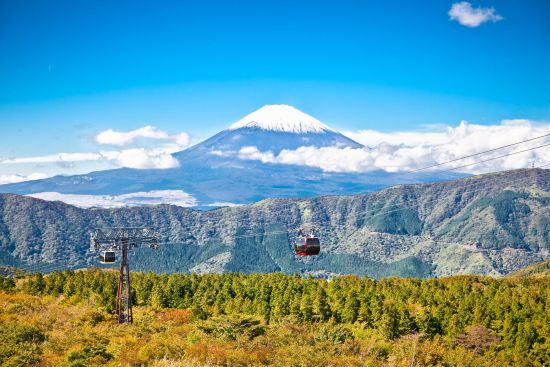 Japan Kompakt ab Tokio: Ropeway and view of Mountain Fuji