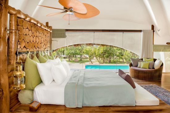 Uga Chena Huts - Safari dans le parc national de Yala - 3 jours de Colombo: room: Cabin Bedroom