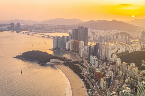 Découverte active de la Corée du Sud de Séoul: Sunset over Haendae district