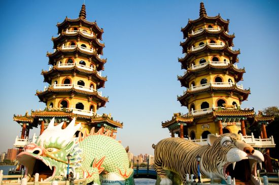 Les hauts lieux de Taïwan de Taipei: Dragon Tiger Towers