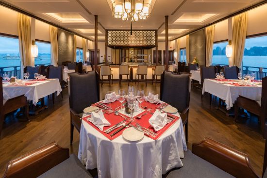 Mystische Lan Ha Bucht Kreuzfahrt mit «Ginger» ab Hanoi: Heritage Line - Lan Ha Bay - Ginger - Restaurant