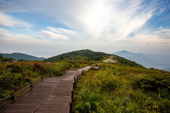 Mietwagen Rundreise «Unbekanntes Korea» ab Seoul: Hiking deck trail at Jirisan National Park