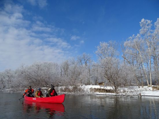 Découverte active de la magie de l'hiver à Hokkaido de Kushiro: Canoeing at Kushiro River