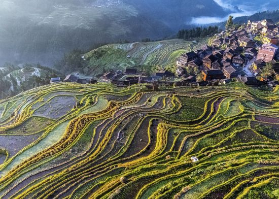 Paysages magiques & traditions vivantes de Guiyang: Jiabang Rice Terraces