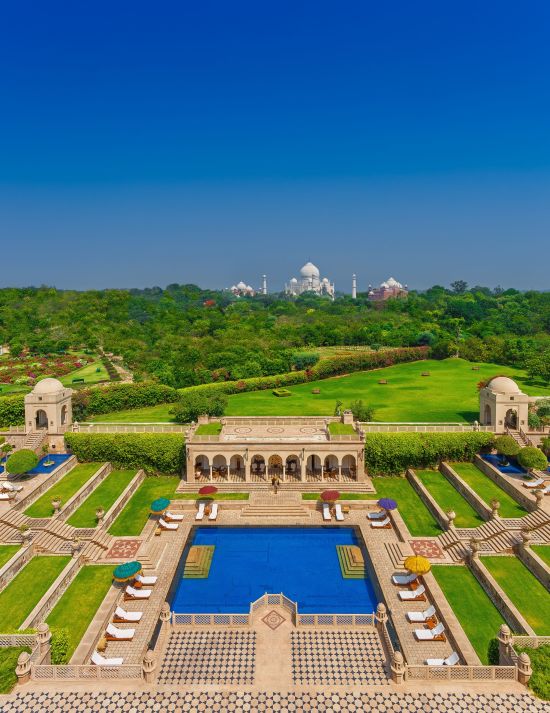 The Oberoi Amarvilas in Agra:  Aerial View