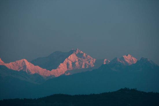 Glenburn Tea Estate à Darjeeling:  Mt Kanchenjunga from Glenburn