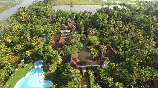 Coconut Lagoon in Kumarakom: Aerial View