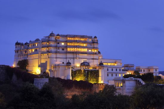 RAAS Devigarh in Udaipur:  Shot From Afar at Night Time