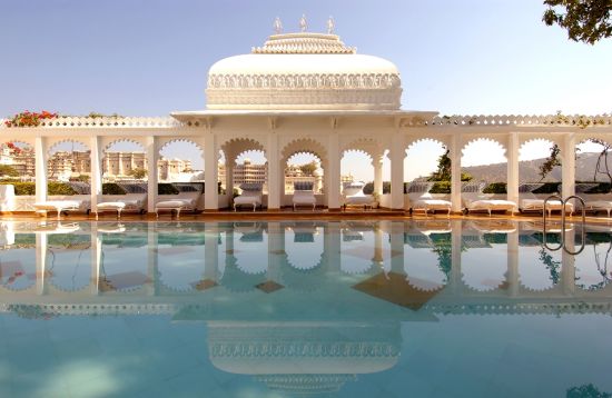 Taj Lake Palace in Udaipur:  Main Pool
