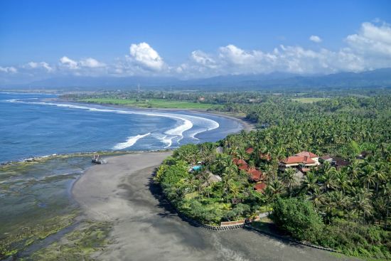Puri Dajuma Beach Eco-Resort & Spa à Nord de Bali:  Aerial View