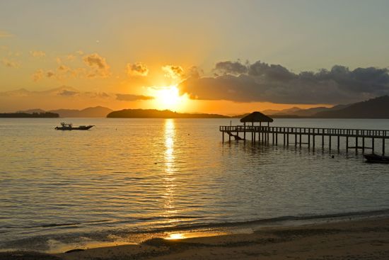 Cocotinos Sekotong in Lombok:  Sunset