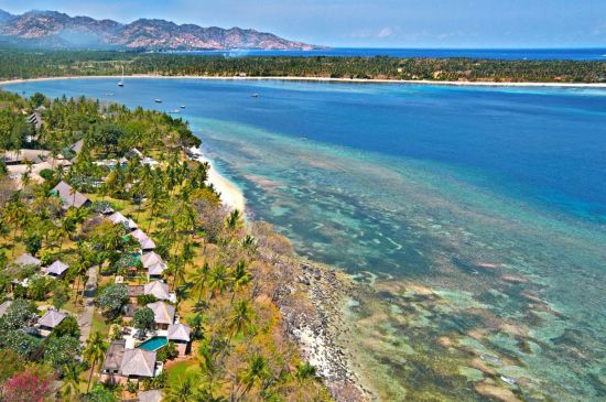 The Oberoi Beach Resort, Lombok:  Aerial view