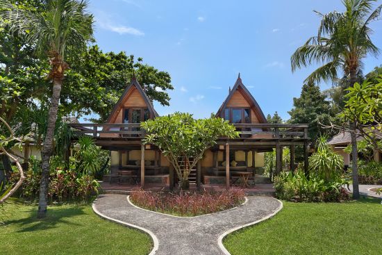 Vila Ombak à Gili: Traditional Lumbung Hut
