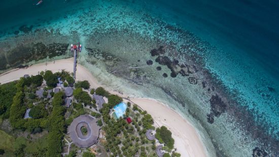 Gangga Island Resort & Spa à Manado: Jetty Pool Aerial View