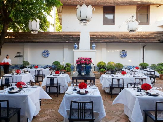 Rachamankha à Chiang Mai:  Restaurant Courtyard