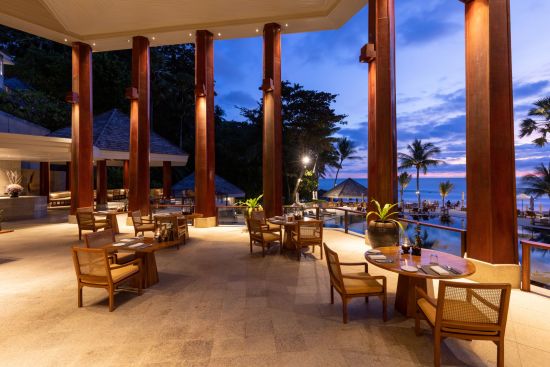 The Surin Phuket:  beach: f&b: Sunset Restaurant