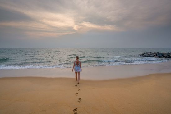 Elements Beach & Nature Resort in Kalpitiya:  beach: beach: Sunset