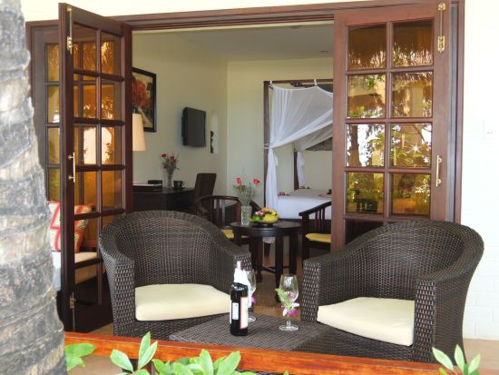 Cham Villas in Phan Thiet:  Beach Front Villa | Patio