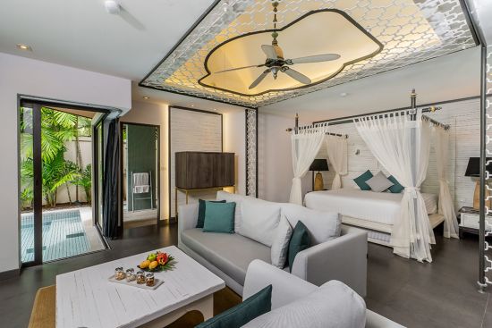Dewa Phuket Resort & Villas:  Grand Pool Villa | Living and Bedroom