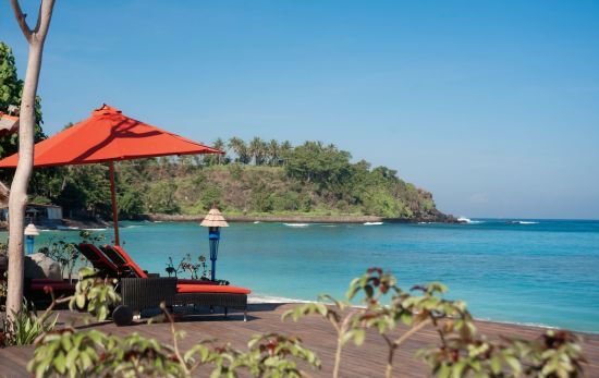 Sudamala Resort, Senggigi, Lombok:  Beach area