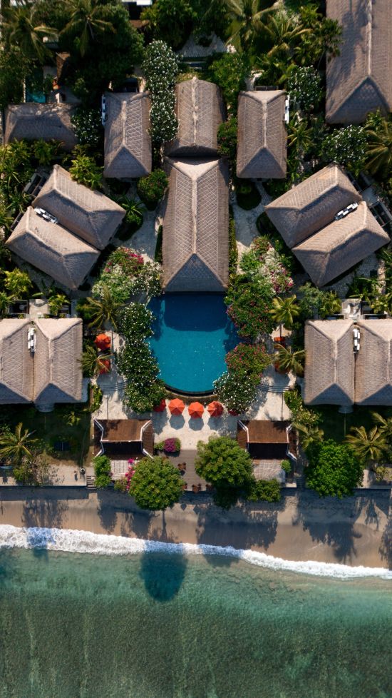 Sudamala Resort, Senggigi, Lombok:  Aerial view