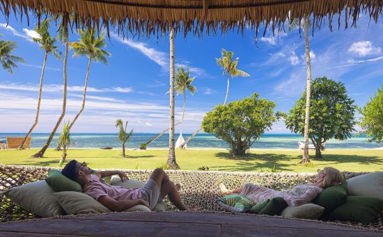 Nay Palad Hideaway in Siargao: Chilling in the Pool Pagoda