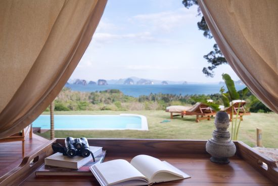 9 Hornbills Tented Camp à Ko Yao:  view from inside