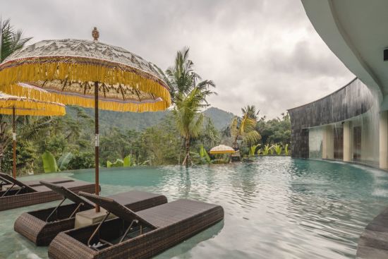 Wapa di Ume Sidemen à Ouest de Bali:  Pool at bottom level