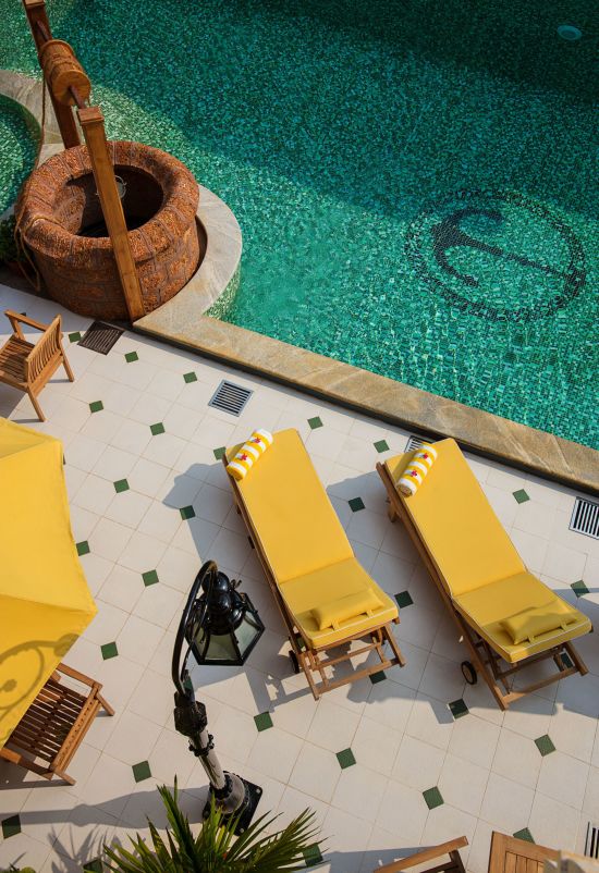 Forte Kochi:  Pool Beds Top View