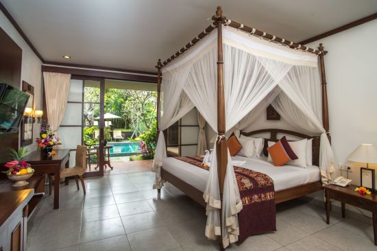 Kori Ubud Resort & Spa:  Deluxe Suite | kingsize bed