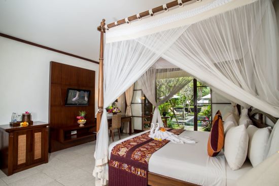 Kori Ubud Resort & Spa:  Deluxe Suite | kingsize bed