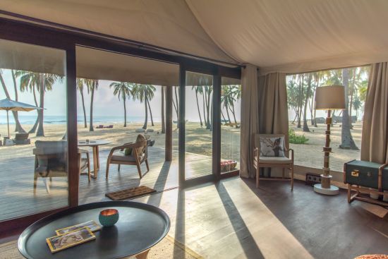 Karpaha Sands in Passekudah:  Palam Beachfront Suite | Veranda and View